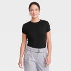 Women's Ribbed Bodysuit - A New Day Black