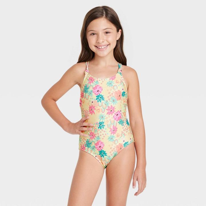 Girls' Happy Days One Piece Swimsuit - Cat & Jack