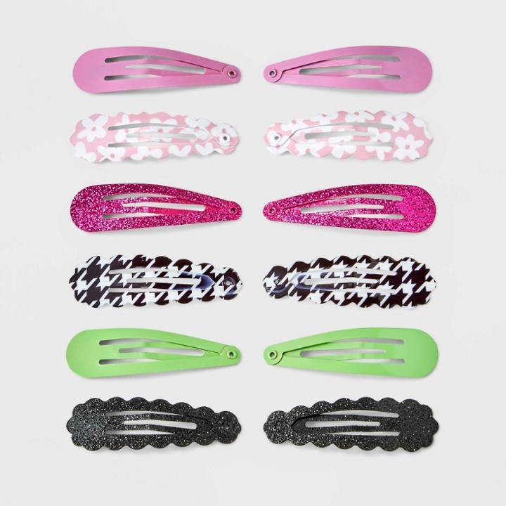 Girls' 12pk Snap Clips - Art Class