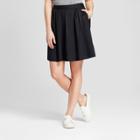 Women's Poplin A Line Skirt - A New Day Black