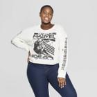 Women's Plus Size Captain Marvel Long Sleeve Graphic T-shirt (juniors') - White