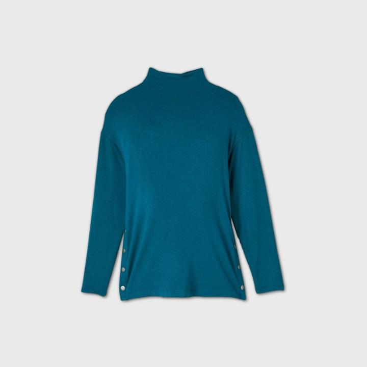 Maternity Side Snap Sweatshirt - Isabel Maternity By Ingrid & Isabel Blue