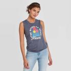 Women's Miami Palms Graphic Tank Top - Awake Navy Xs, Women's, Blue