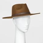 Women's Wide Brim Fedora Hat - Universal Thread Brown