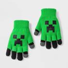 Boys' Minecraft Layer Gloves, Black/green
