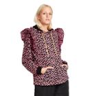Women's Floral Print Ruffle Hooded Sweatshirt - Sandy Liang X Target Pink Xxs