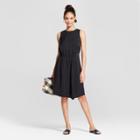 Women's Asymmetric Front Shirring Dress - Mossimo Black