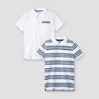 Boys' 2pk Knit Polo Short Sleeve Shirt - Cat & Jack White