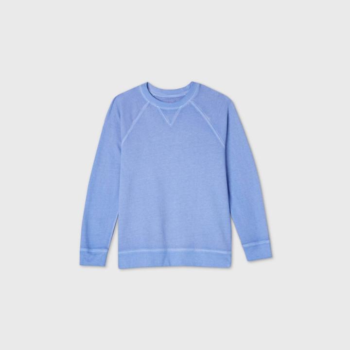 Kids' French Terry Pullover Sweatshirt - Cat & Jack Blue