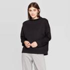 Women's Long Sleeve High Neck Turtleneck Sweatshirt - Prologue Black L, Women's,