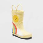 Toddler Girls' Caroline Rainbow Print Rain Boots - Cat & Jack Yellow