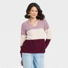 Women's V-neck Pullover Sweater - Knox Rose Xs,