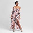 Women's Cold Shoulder Slit Jumpsuit - Love @ First Sight (juniors') Pink Xl,