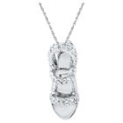 Target 1/20 Ct. T.w. Round White Diamond Prong Set Sandal Pendant In Sterling Silver (18 Ij-i2-i3), Girl's