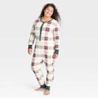 Hearth & Hand With Magnolia Women's Holiday Plaid Union Suit Red/green - Hearth & Hand With