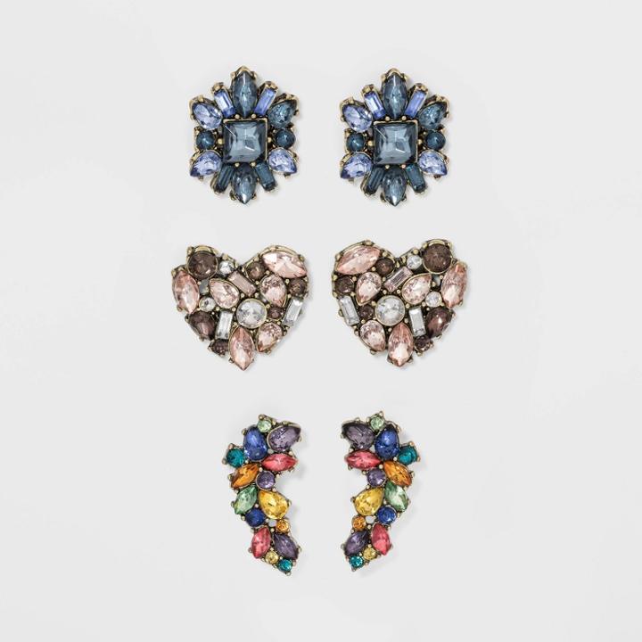 Sugarfix By Baublebar Crystal Stud Earring Gift Set, Women's,