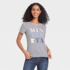 Women's Short Sleeve Min-nes-ota State Graphic T-shirt - Awake Gray