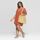 Women's Plus Size Cap Sleeve U-neck T-shirt Dress - Universal Thread Orange