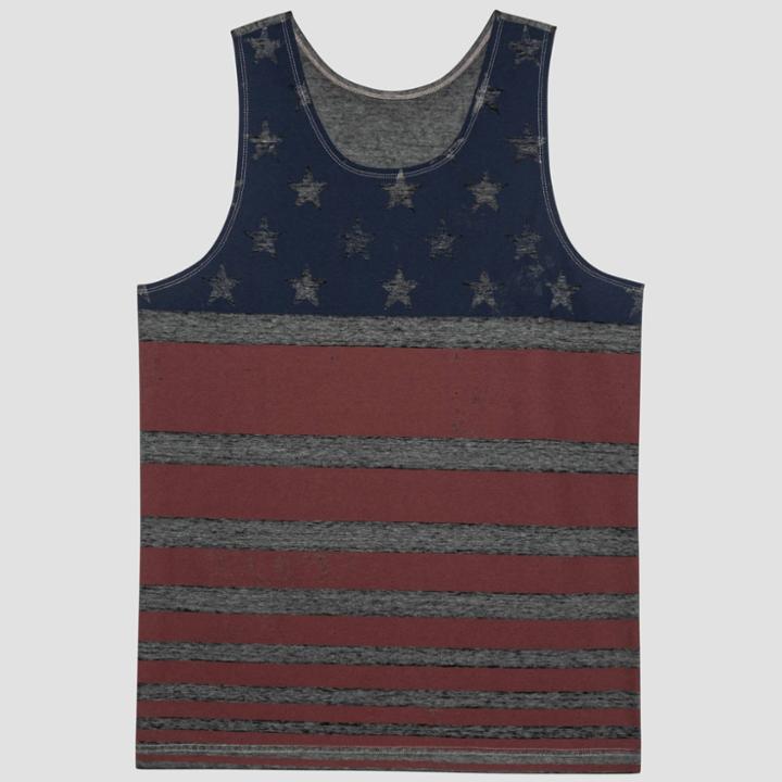 Well Worn Men's American Flag Graphic Tank Top -