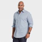 Men's Big & Tall Standard Fit Long Sleeve Button-down Shirt - Goodfellow & Co Bay Blue