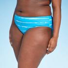 Women's Plus Size Hipster Bikini Bottom - Xhilaration Blue Tie-dye 16w/18w, Women's