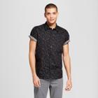Men's Playstation Gaming Short Sleeve Woven Button-down Shirt - Black