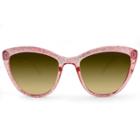Women's Transparent Cateye Sunglasses With Glitter - Wild Fable Pink