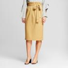Women's Belted Paperbag Skirt - Who What Wear Tan