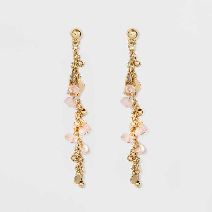 Sugarfix By Baublebar Embellished Drop Earrings - Blush, Girl's,