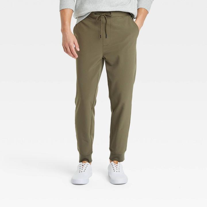 Men's Tech Tapered Jogger Pants - Goodfellow & Co Olive Green
