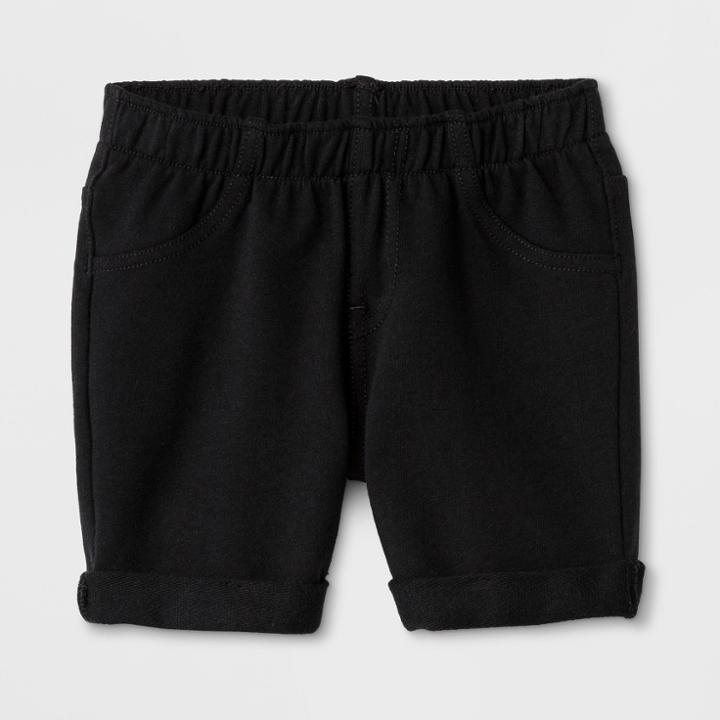 Toddler Girls' Cargo Shorts - Cat & Jack Black 12m, Girl's,