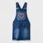 Plus Size Girls' Denim Heart Skirtall - Cat & Jack Medium Wash