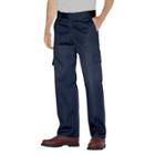 Dickies - Men's Big & Tall Relaxed Straight Fit Twill Double Knee Pants Dark Navy