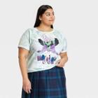 Warner Bros. Women's Plus Size Mojo Jojo Short Sleeve Graphic Boyfriend T-shirt - White Tie-dye