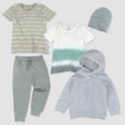 Honest Baby Toddler Boys' 5pc Top & Bottom Set With Beanie - Olive