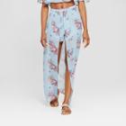 Women's Floral Print Walk Through Skirt - Love @ First Sight (juniors') Blue
