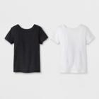 Toddler Boys' 2pk Adaptive Short Sleeve T-shirt - Cat & Jack Black/white