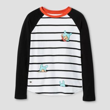 Girls' Toca Boca Long Sleeve Raglan T-shirt - Black