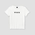 Girls' Embroidery Short Sleeve T-shirt - Art Class White