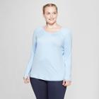 Women's Plus Size Long Sleeve Soft T-shirt- C9 Champion Ocean Blue