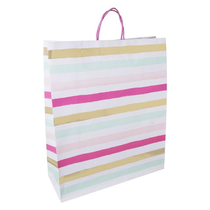 Spritz Foil Striped Jumbo Gift Bag -
