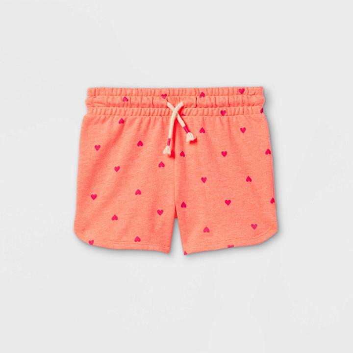 Girls' Heart Knit Pull-on Shorts - Cat & Jack Neon Pink