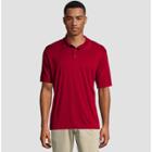 Hanes Men's Big & Tall Short Sleeve Cooldri Pique Polo Shirt - Deep Red