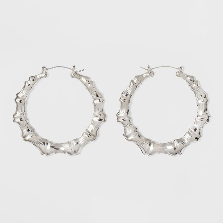Steel Imitation Hoop Earrings - Wild Fable
