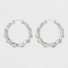 Steel Imitation Hoop Earrings - Wild Fable