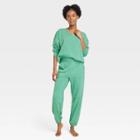 Women's Fleece Lounge Jogger Pants - Colsie Heathered Green