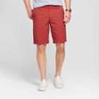 Men's 10.5 Micro Print Linden Flat Front Shorts - Goodfellow & Co Santa Fe Rose 42, Men's,