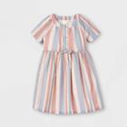 Oshkosh B'gosh Toddler Girls' Striped Short Sleeve Dress - Pink/blue
