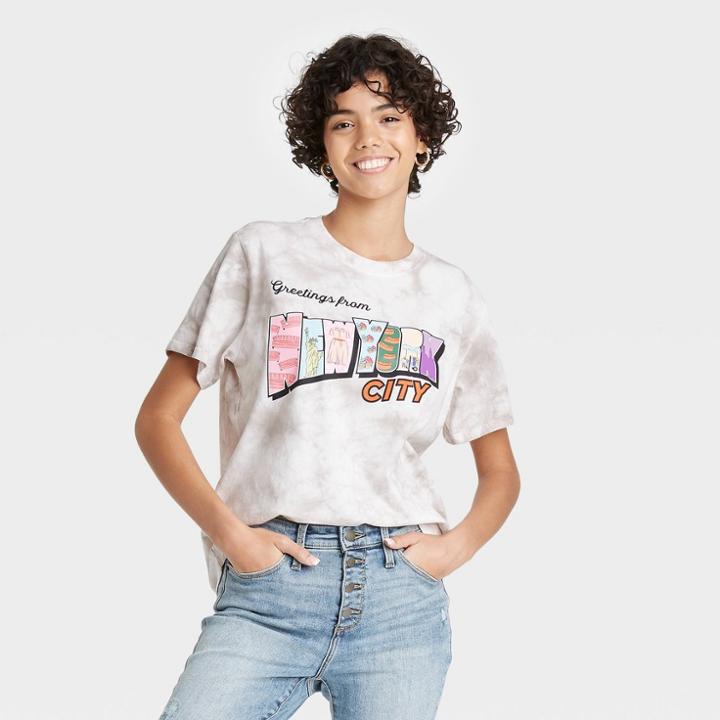 Netflix Women's To All The Boys 3 New York City Short Sleeve Graphic T-shirt - Gray