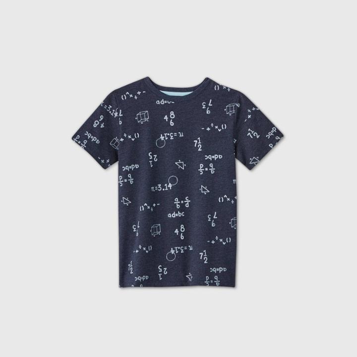 Boys' Short Sleeve Printed T-shirt - Cat & Jack Navy
